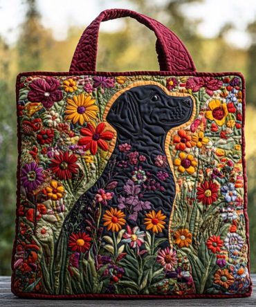 Wildflower Lab Quilted Tote Bag