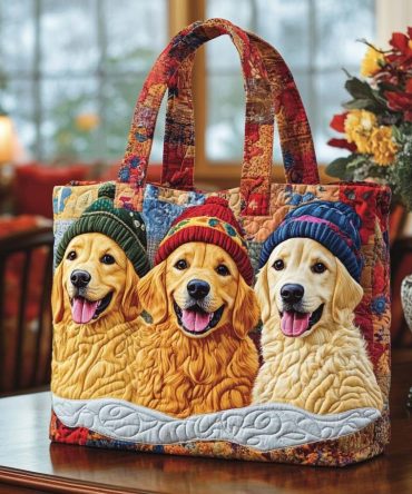 Winter Glow Quilted Tote Bag