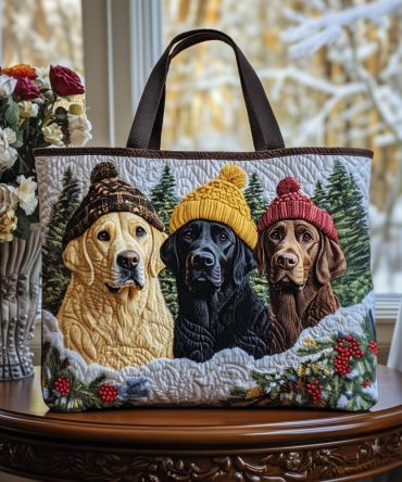 Winter Trio Quilted Tote Bag