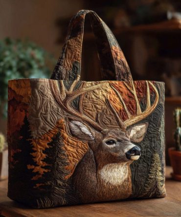 Woodland Spirit Quilted Tote Bag