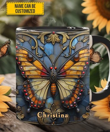 Butterfly Accent Mug - Personalized Accent Mug