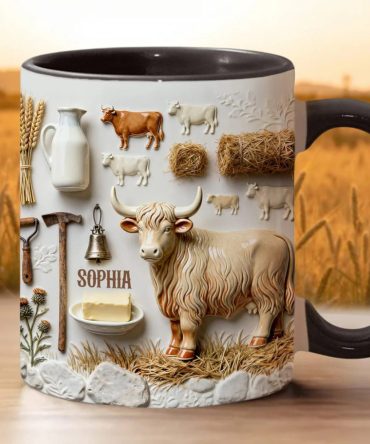 Highland Cows - Personalized Cow Accent Mug