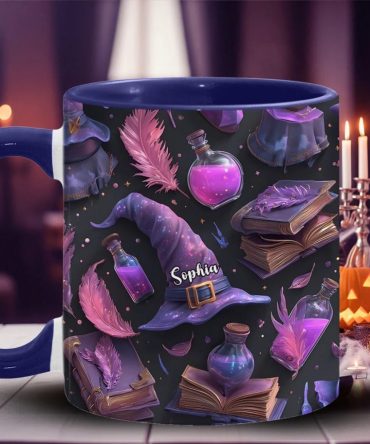 Purple Witch - Personalized Witch Accent Mug