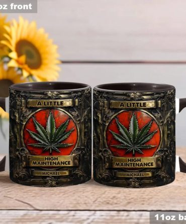 A Little High Maintenence, Personalized Weed Accent Mug