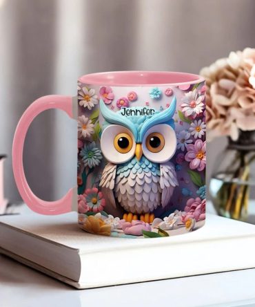 Cool Owl - Personalized Owl Accent Mug