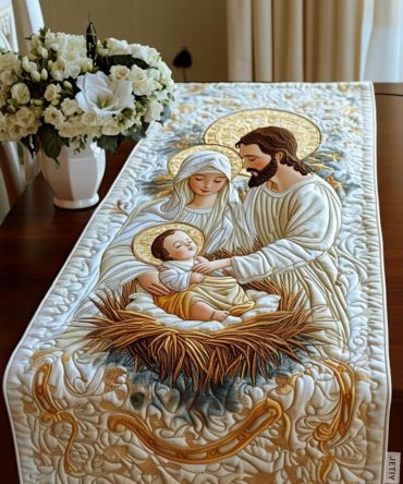 Nativity Quilted Table Runner