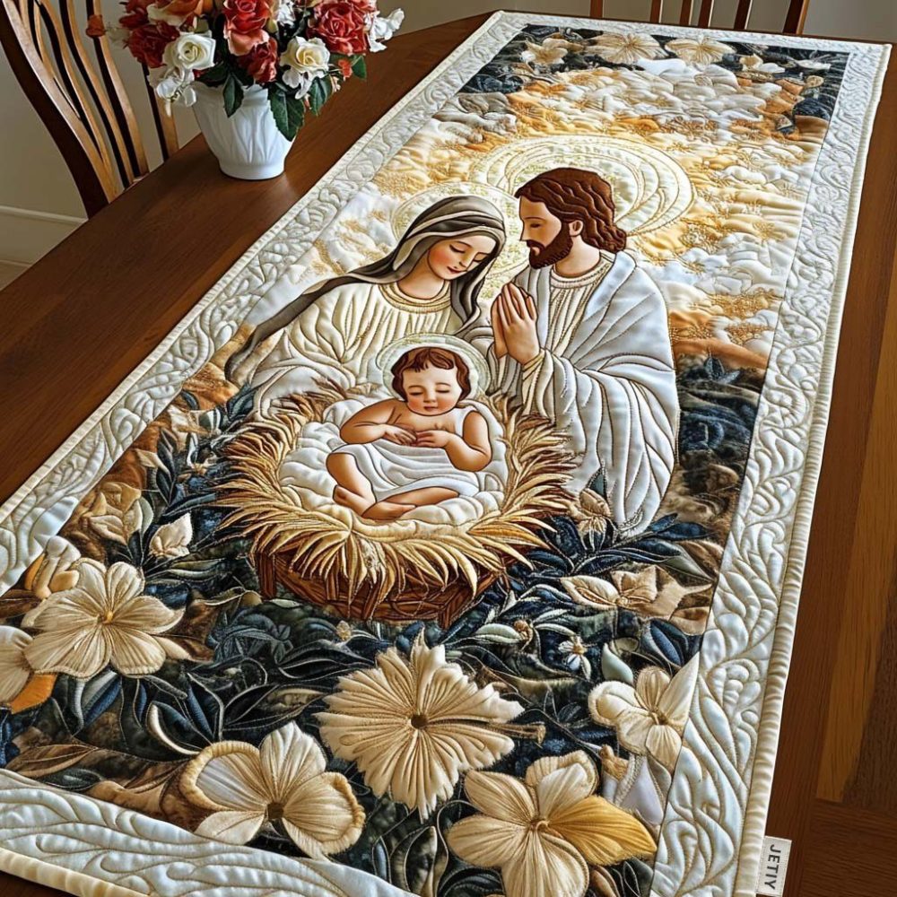 Divine Manger Quilted Table Runner