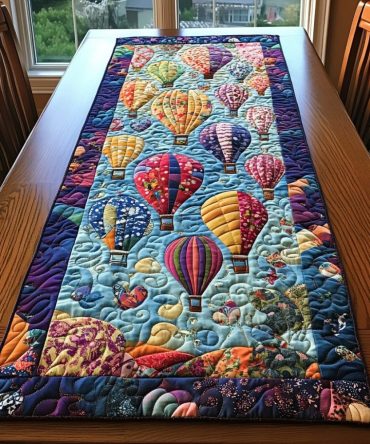 Above The Clouds Quilted Table Runner