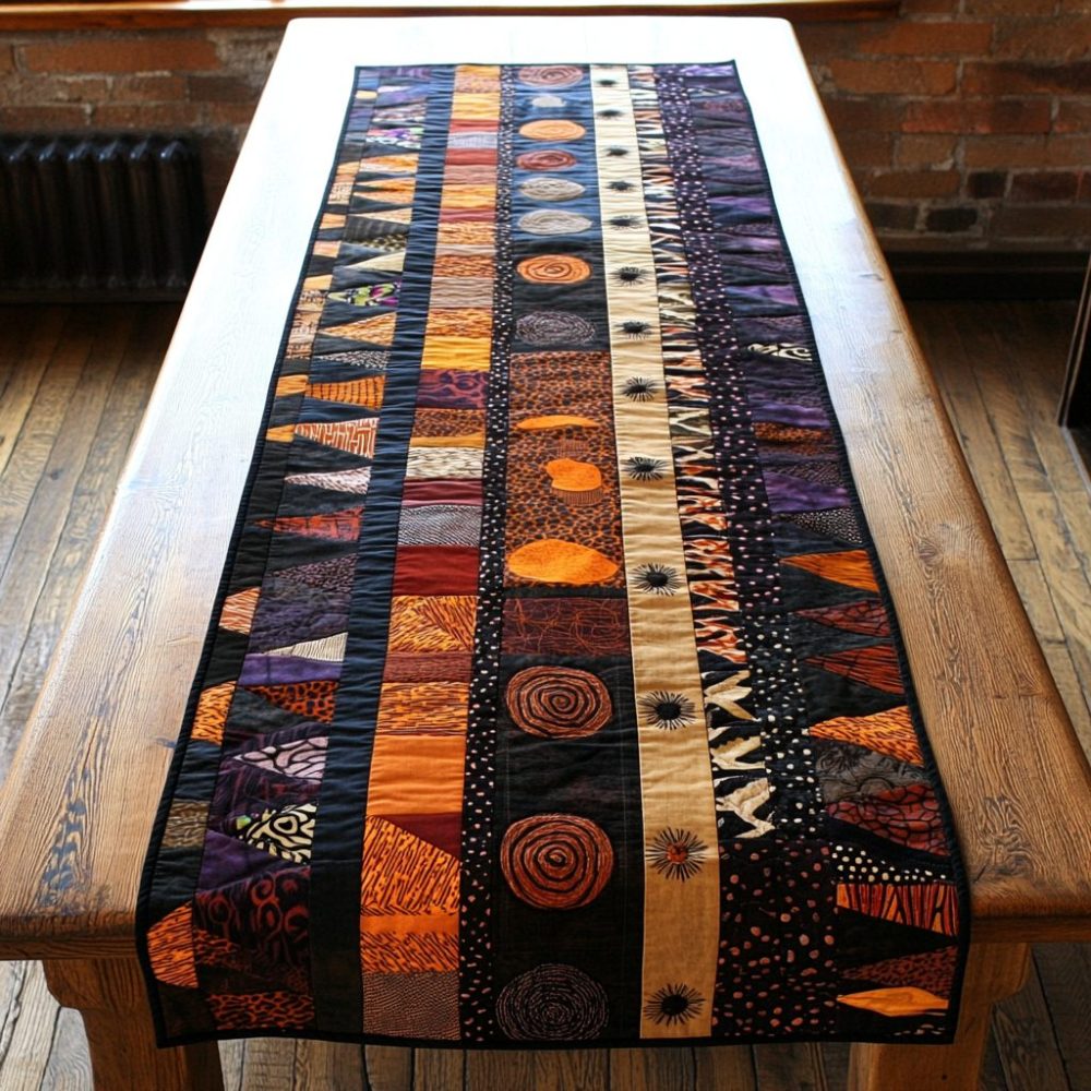 African Fusion Quilted Table Runner