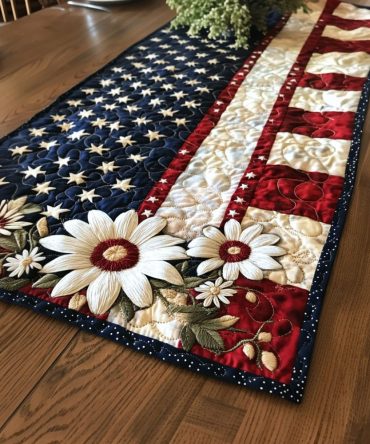 All-American Elegance Quilted Table Runner