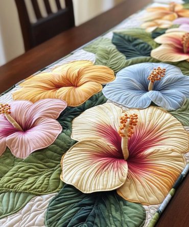 Aloha Bloom Quilted Table Runner