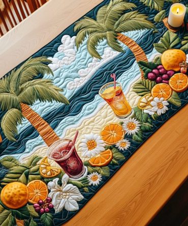 Aloha Feast Quilted Table Runner