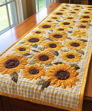 Amber Meadow Quilted Table Runner
