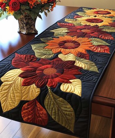 Amber Sun Quilted Table Runner