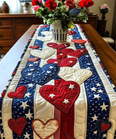 American Embrace Quilted Table Runner
