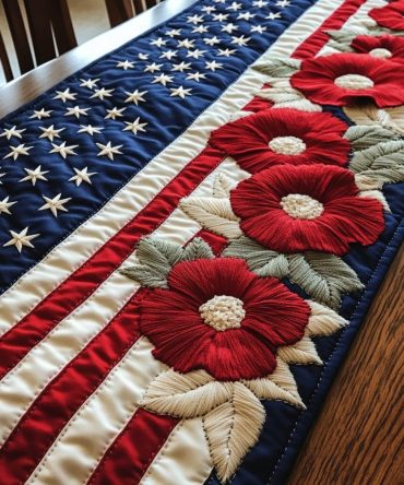 American Glory Quilted Table Runner