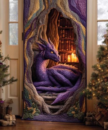 Amethyst Flame Quilted Door Cover