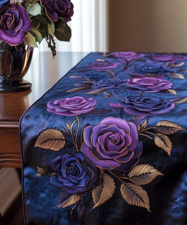 Amethyst Garden Quilted Table Runner