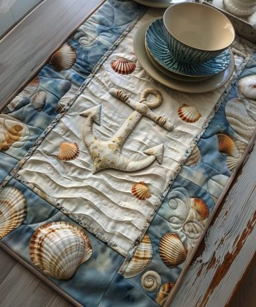 Anchors Away Quilted Table Runner
