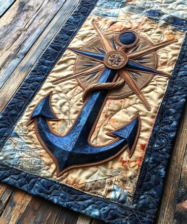 Anchors Away Quilted Table Runner