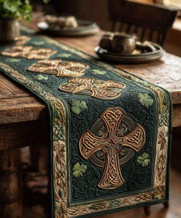 Ancient Irish Cross Quilted Table Runner