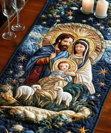 Angelic Glow Quilted Table Runner