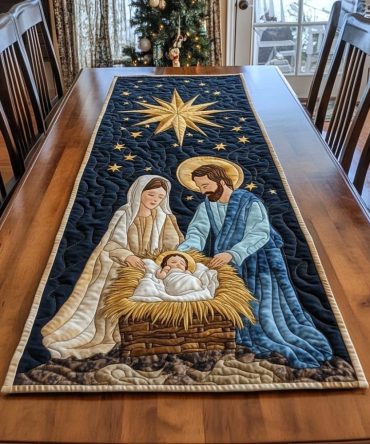 Angels Glorious Hymn Quilted Table Runner