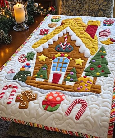 Arctic Glow Quilted Table Runner