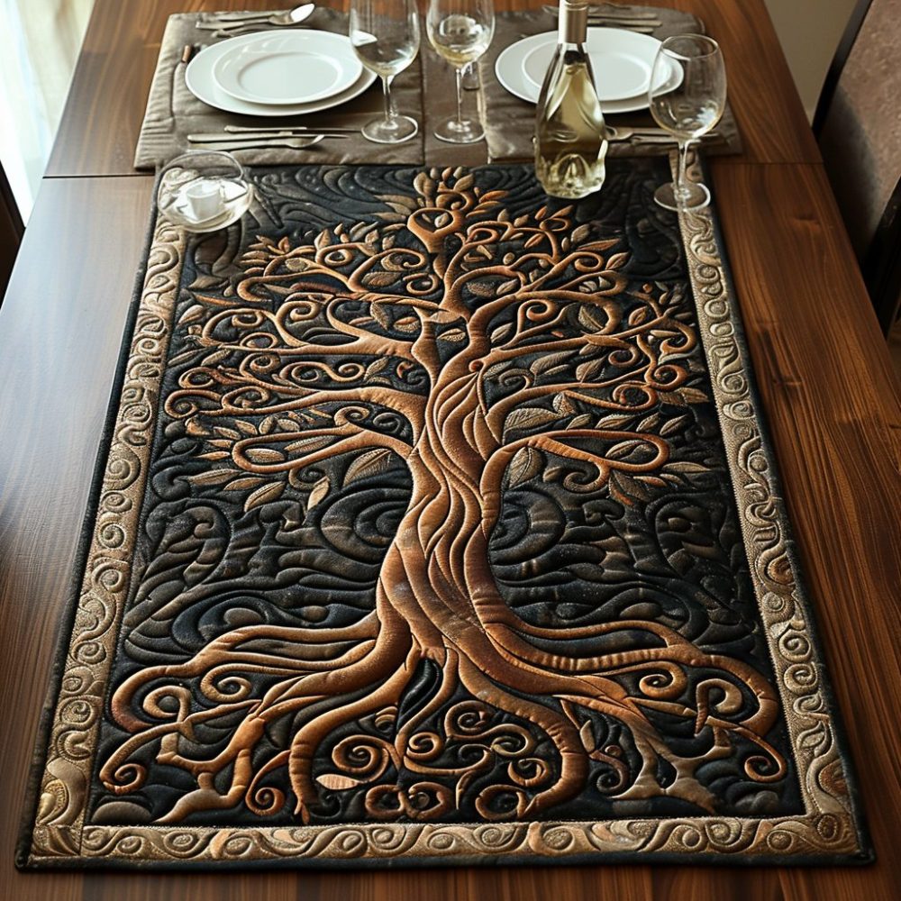 Astral Roots Quilted Table Runner
