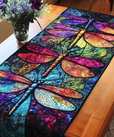 Aurora Dance Quilted Table Runner