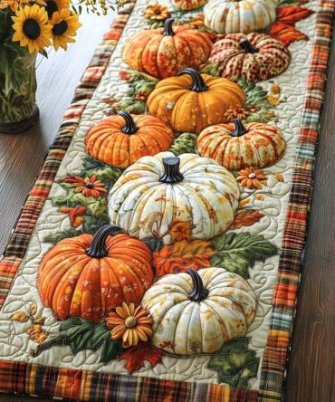 Autumn Blessings Quilted Table Runner