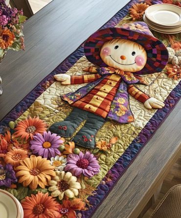 Autumn Bloom Quilted Table Runner