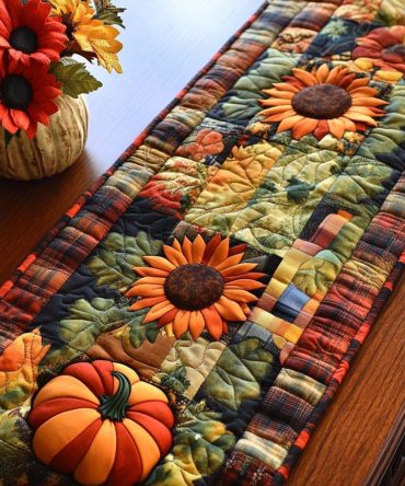 Autumn Charm Quilted Table Runner