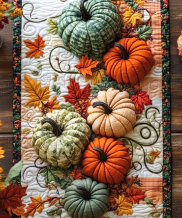 Autumn Cozy Lane Quilted Table Runner