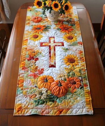 Autumn Crosslight Quilted Table Runner