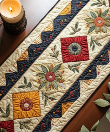 Autumn Delight Quilted Table Runner
