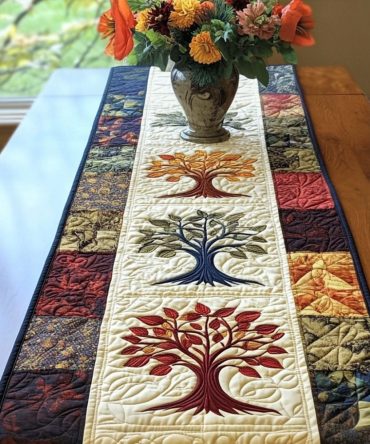 Autumn Elegance Quilted Table Runner