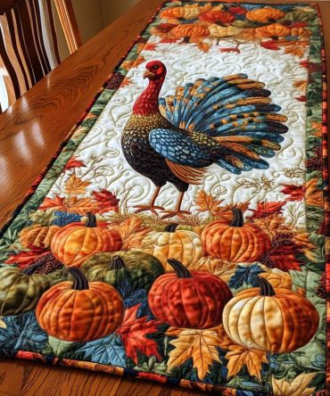 Autumn Feast Quilted Table Runner