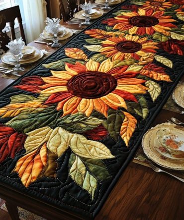 Autumn Garden Quilted Table Runner