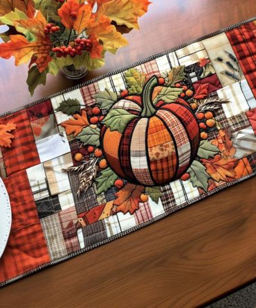 Autumn Gatherings Quilted Table Runner