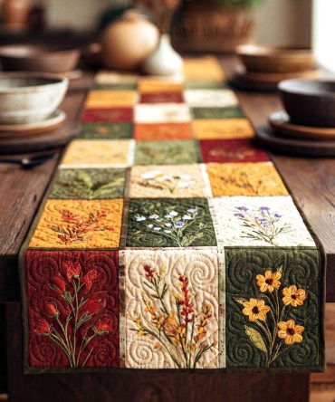 Autumn Harvest Quilted Table Runner