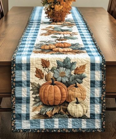 Autumn Light Falls Quilted Table Runner