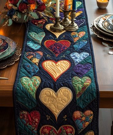 Autumn Love Quilted Table Runner