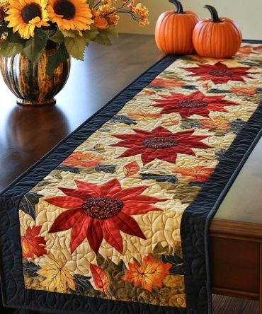 Autumn Radiance Quilted Table Runner
