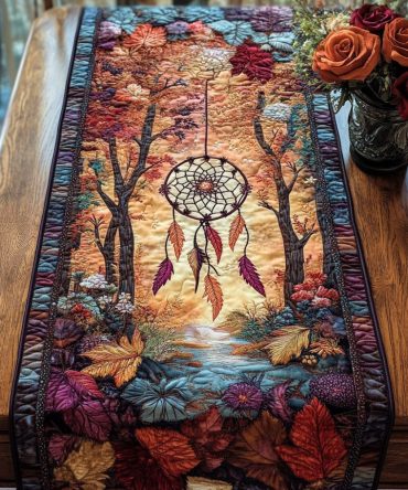 Autumn Serenity Quilted Table Runner