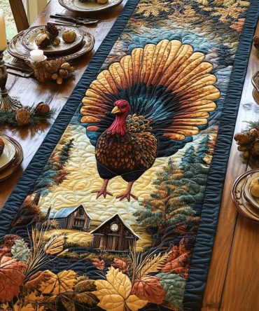 Autumn Strut Quilted Table Runner