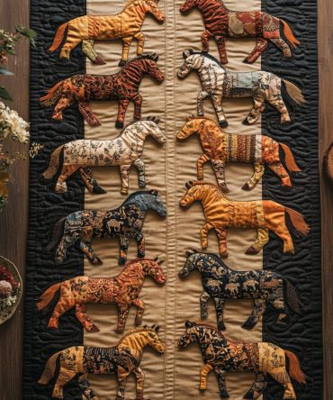 Autumn Trot Quilted Table Runner