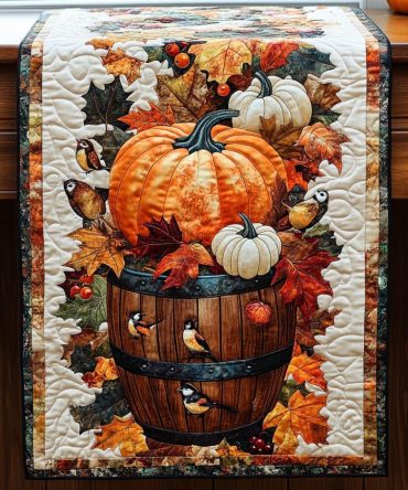 Autumn Whisper Quilted Table Runner