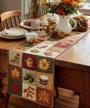 Autumn Woodlands Quilted Table Runner