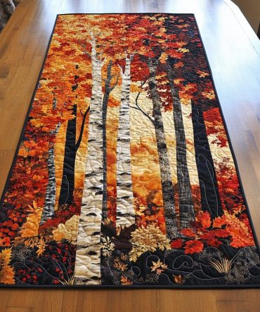 Autumn Woods Quilted Table Runner